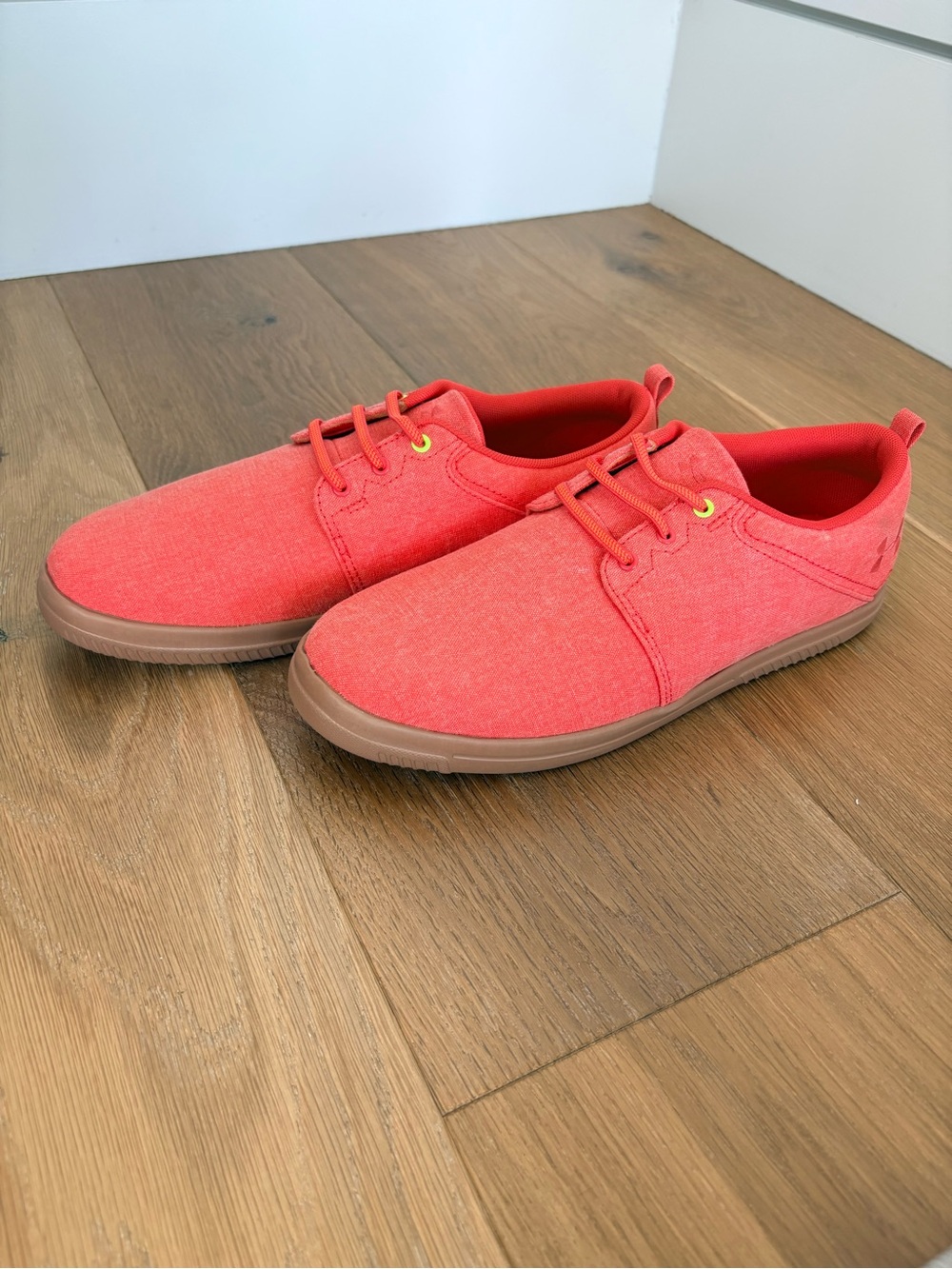 Men’s Coral Under Armour Canvas Low-Top Sneakers